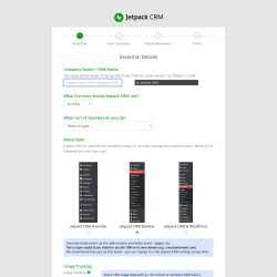 Page screenshot: Welcome to Jetpack CRM