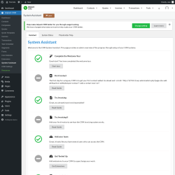 Page screenshot: Jetpack CRM  &rarr; System Assistant
