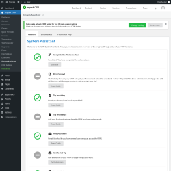 Page screenshot: Jetpack CRM  &rarr; System Assistant