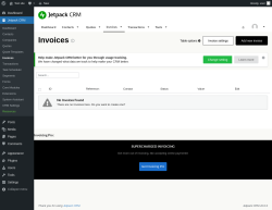 Page screenshot: Jetpack CRM  &rarr; Invoices