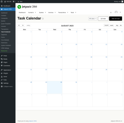 Page screenshot: Jetpack CRM  &rarr; Task Scheduler