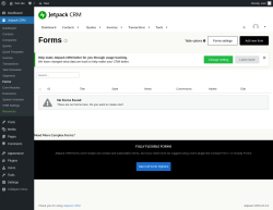 Page screenshot: Jetpack CRM  &rarr; Forms
