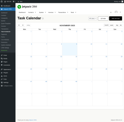 Page screenshot: Jetpack CRM  &rarr; Task Scheduler