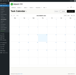 Page screenshot: Jetpack CRM  &rarr; Task Scheduler