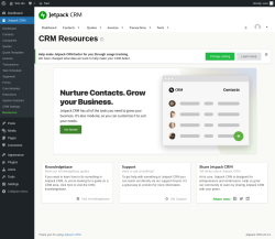 Page screenshot: Jetpack CRM  &rarr; Resources