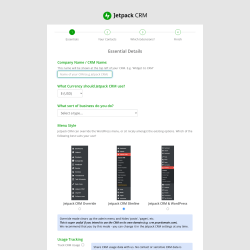 Page screenshot: Welcome to Jetpack CRM