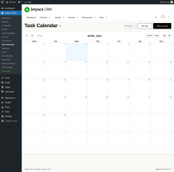 Page screenshot: Jetpack CRM  &rarr; Task Scheduler