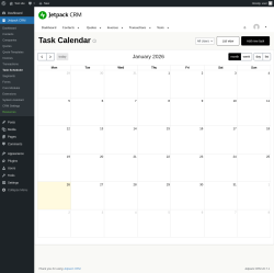 Page screenshot: Jetpack CRM  &rarr; Task Scheduler