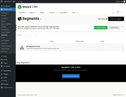 Page screenshot: Jetpack CRM  &rarr; Segments