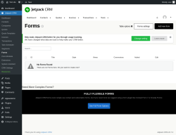 Page screenshot: Jetpack CRM  &rarr; Forms