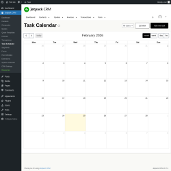Page screenshot: Jetpack CRM  &rarr; Task Scheduler