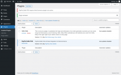 Page screenshot: Plugins ‹ Test site — WordPress