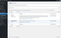 Page screenshot: Plugins ‹ Test site — WordPress