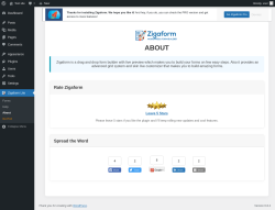 Page screenshot: Zigaform Lite → About