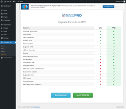 Page screenshot: Zigaform Lite → Go Pro!