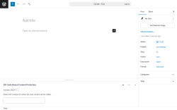 Page screenshot: Add Post ‹ Test site — WordPress