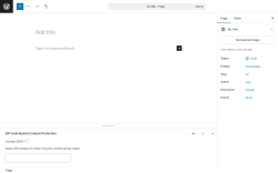 Page screenshot: Add Page ‹ Test site — WordPress