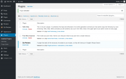 Page screenshot: Plugins ‹ Test site — WordPress