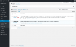 Page screenshot: Plugins ‹ Test site — WordPress