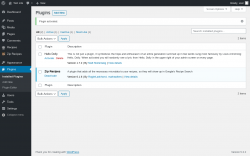 Page screenshot: Plugins ‹ Test site — WordPress