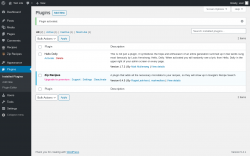 Page screenshot: Plugins ‹ Test site — WordPress