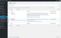 Page screenshot: Plugins ‹ Test site — WordPress