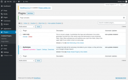 Page screenshot: Plugins ‹ Test site — WordPress