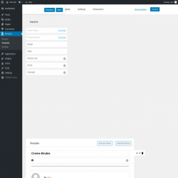 Page screenshot: Recipes → Template