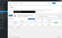 Page screenshot: Recipes