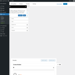 Page screenshot: Recipes → Template