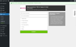 Page screenshot: Recipes → Contact Us