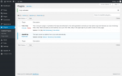 Page screenshot: Plugins ‹ Test site — WordPress