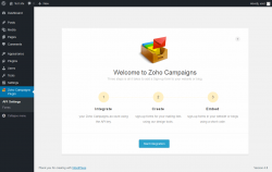 Page screenshot: Zoho Campaigns Plugin