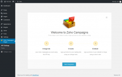 Page screenshot: Zoho Campaigns Plugin