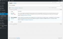 Page screenshot: Plugins ‹ Test site — WordPress