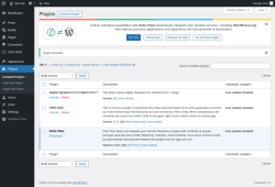 Page screenshot: Plugins ‹ Test site — WordPress