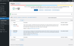 Page screenshot: Plugins ‹ Test site — WordPress