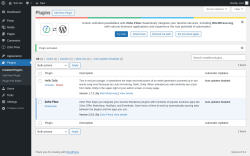 Page screenshot: Plugins ‹ Test site — WordPress